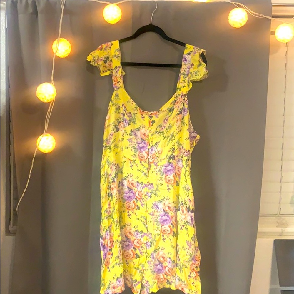 Yellow Floral Sun Dress- Forever21+